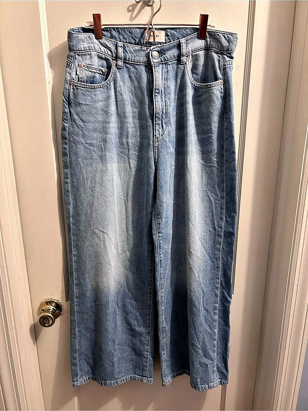 DL1961 Hepburn Wide Leg Wide Leg Jeans in Blue Waist 28